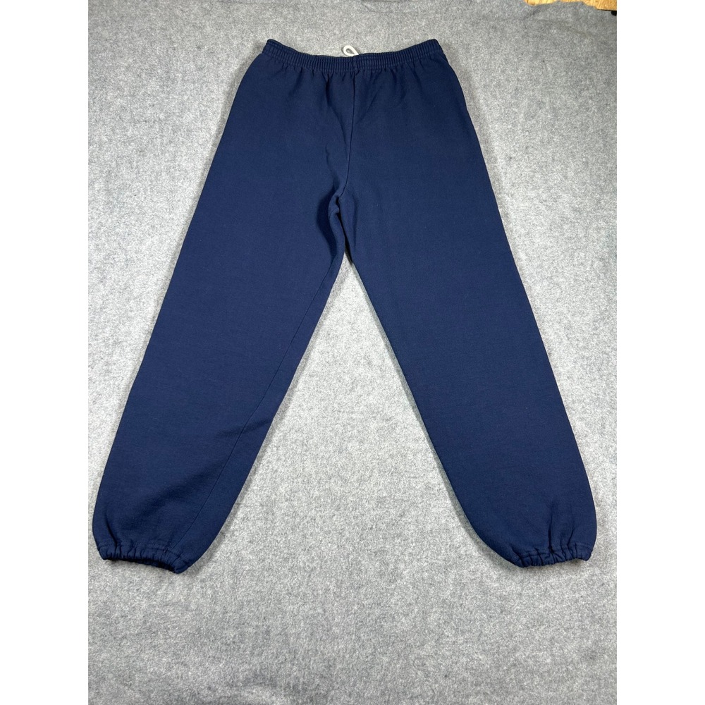 Vintage Jerzees Sweatpants Mens XL Navy Blue Elastic Waist Cuffs Made in USA